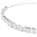 Mesmera choker Marquise cut, White, Rhodium plated